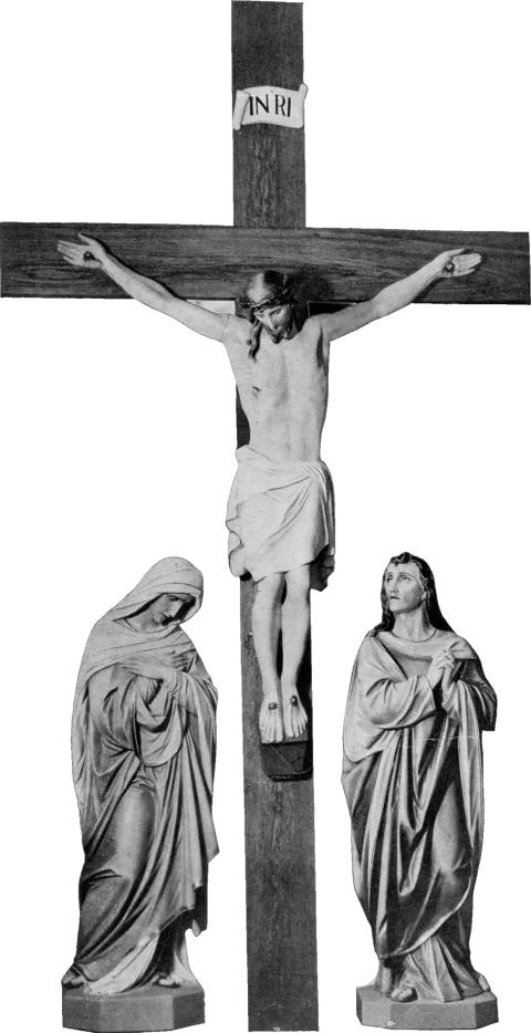 Calvary: Christ on the cross with Our Lady and St John